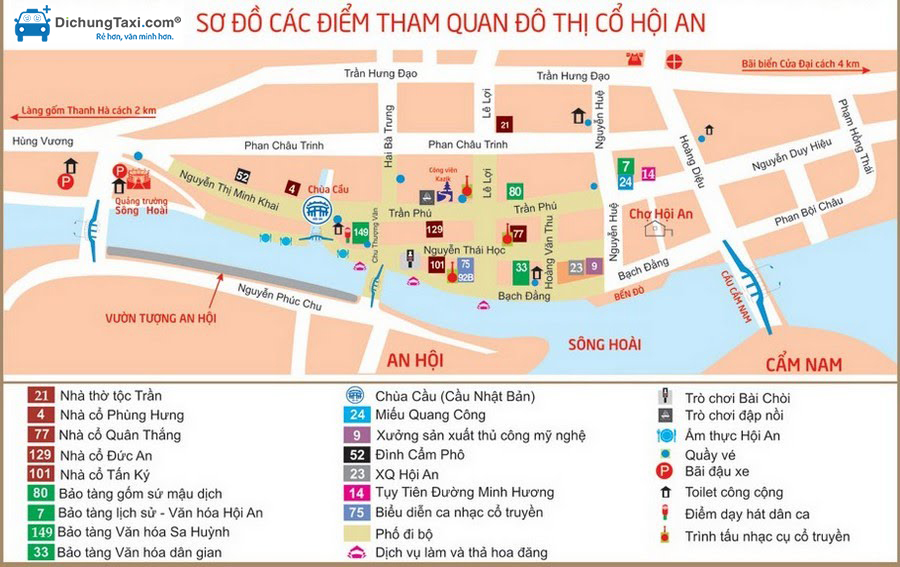 Bản đồ du lịch Hội An, Đà Nẵng