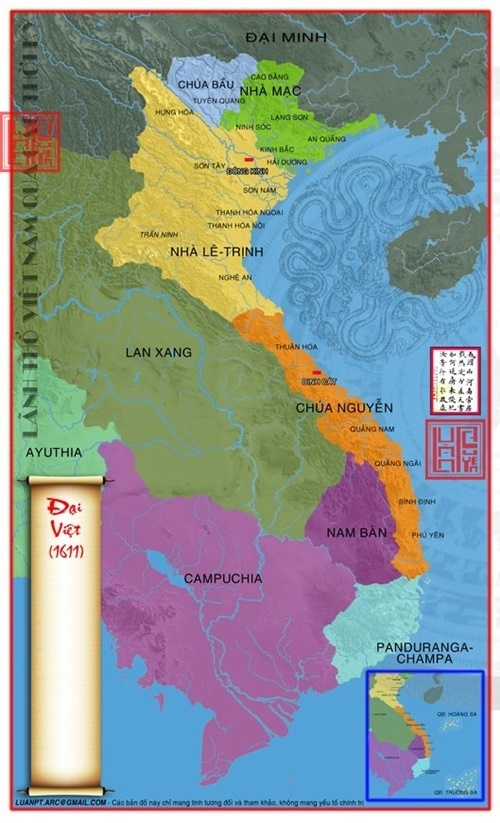 Năm 1611 đất họ Nguyễn đã trải dài đến vùng cực nam Phú Yên