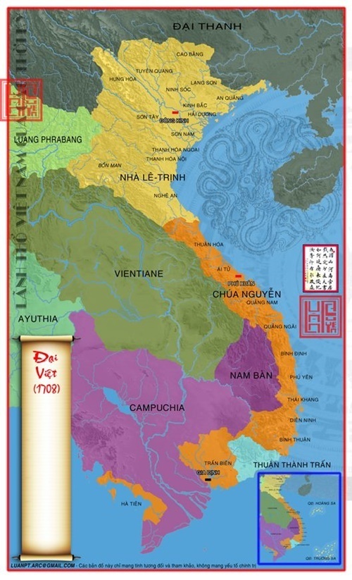 Lãnh thổ Đại Việt năm 1708 khai phá đến vùng đất Hà Tiên – Kiên Giang ngày nay
