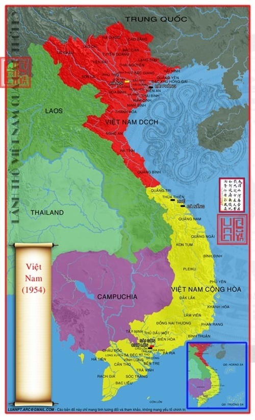 bản đồ lãnh thổ Việt Nam qua các thời kỳ 70