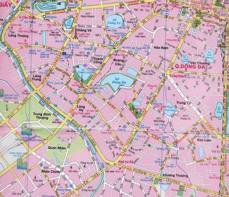 Bản đồ du lịch Hà Nội - Quận Đống Đa