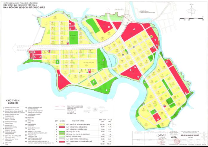 Bản đồ quy hoạch sử dụng đất khu A Nam TPHCM