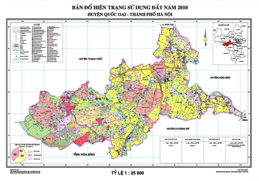 bản đồ hiện trạng sử dụng đất năm 2010 huyện quốc oai hà nội