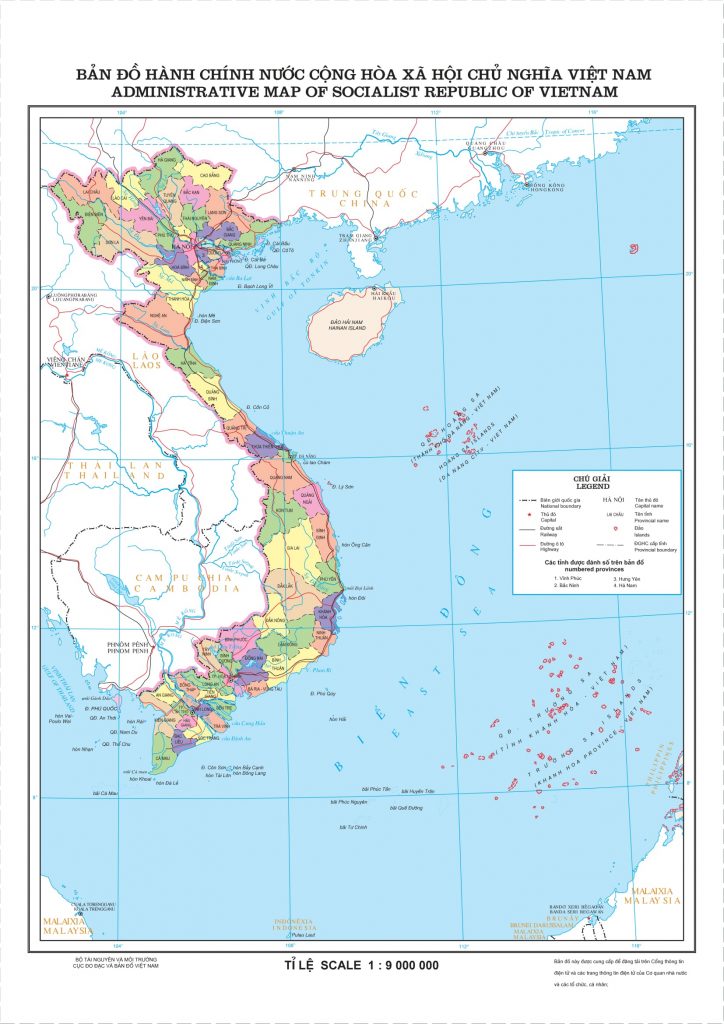 Hình ảnh bản đồ Việt Nam: \