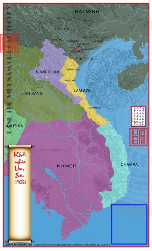 Năm 1425 Lê Lợi đã làm chủ toàn bộ đất đai từ Thanh Hóa trở vào