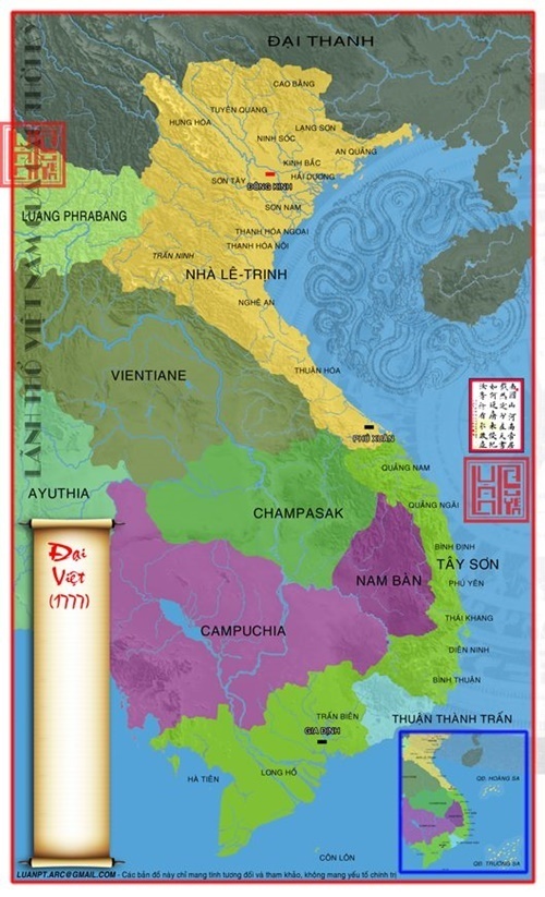 bản đồ lãnh thổ Việt Nam 1777