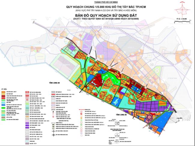 Bản đồ quy hoạch sử dụng đất khu đô thị Tây Bắc - Củ Chi